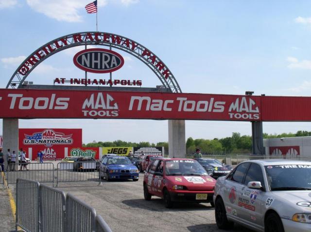 Wayne in the staging lane at O'Reilly Raceway Park home of "The Nationals"