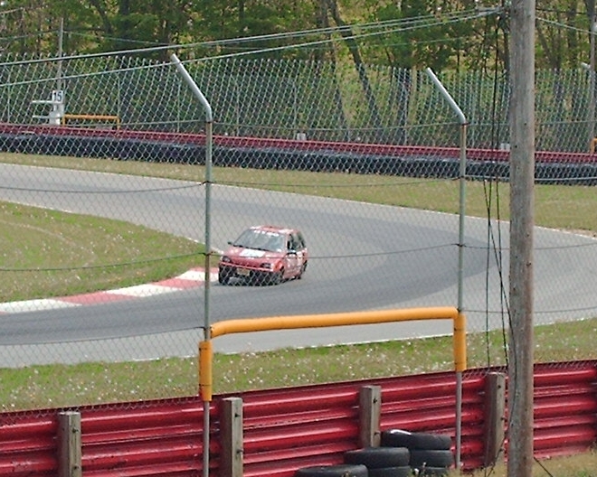 Thru the carousel on the rims at Mid Ohio Sportscar Course