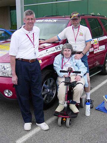 The Laps to Conquer M.S. Team of Ron Pizor, Fay & David Teal.