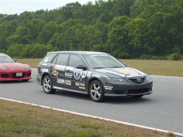 David and the Dominion Title Audubon Baglier Sunoco Mazda wait for the green flag at VIR.